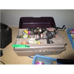 Tackle box with reels and tackle