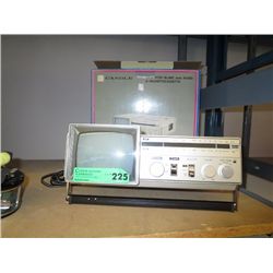 Vintage 5"  Candle TV/Radio with microcassette