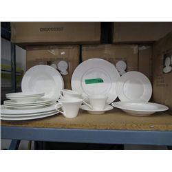 20 piece white dish set, new in box