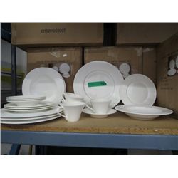 20 piece white dish set, new in box