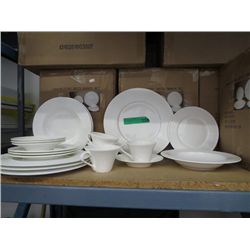 20 piece white dish set, new in box