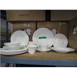 20 piece white dish set, new in box