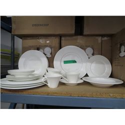 20 piece white dish set, new in box