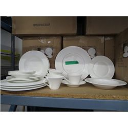 20 piece white dish set, new in box