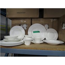 20 piece white dish set, new in box