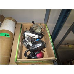 Box of fishing reels