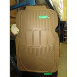 Beige rubber truck mats