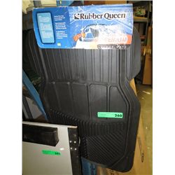 Black rubber truck mats