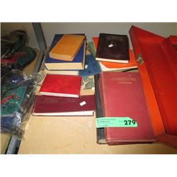 Stack of vintage books