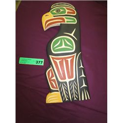 Harvey John carved eagle placard 17" tall