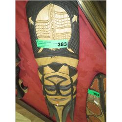 Carved wall mask 29" tall
