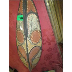 Carved wall mask 25" tall