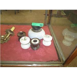 Five ceramic insulators