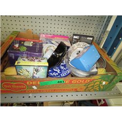 Box of household and decorative items