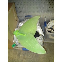 Box of costume skirts, fairy wings, etc