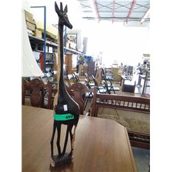 Carved wooden giraffe 25" tall