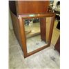 Image 1 : 39" x 39" wood frame mirror