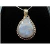 Image 2 : Large moonstone custom made silver necklace