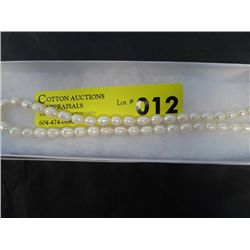 White freshwater pearl strand necklace
