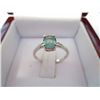 Image 2 : Sterling silver custom made emerald ring