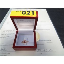 14 kt yellow gold ruby & diamond ring