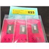 Image 1 : Three - .999 solid silver bars