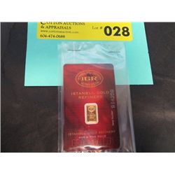 Solid .999 gold - certified & numbered gold bar