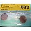 Image 1 : Two - WWII Nazi German zinc coins