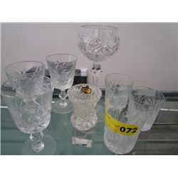 Eight pieces of pinwheel crystal