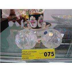 Pinwheel crystal and demitasse