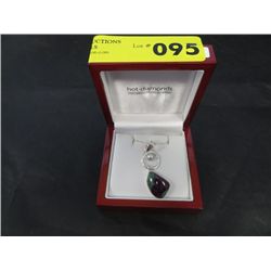 Ruby Zoisite and freshwater pearl pendant