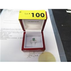 South American Emerald Solitaire Ring