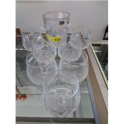 Eight pieces of Pinwheel crystal
