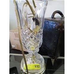 Vintage crystal lamp 14" tall
