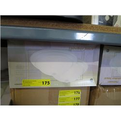 Case of ceiling lights - White glass white trim