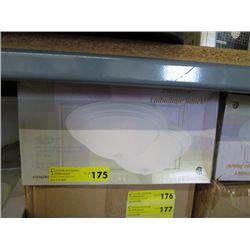 Case of ceiling lights - White glass white trim