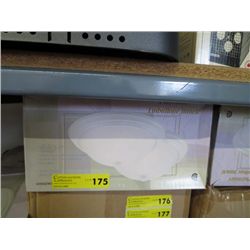 Case of ceiling lights - White glass white trim