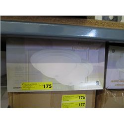 Case of ceiling lights - White glass white trim