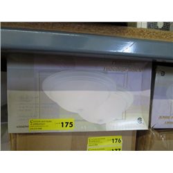 Case of ceiling lights - White glass white trim