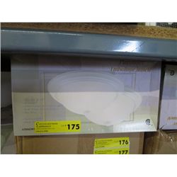 Case of ceiling lights - White glass white trim