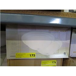 Case of ceiling lights - White glass white trim