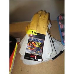 Five pairs of welding gloves