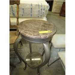 Marble topped accent table 28" tall