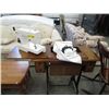 Image 1 : Janome sewing machine & wooden cabinet