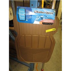 Beige rubber truck mats