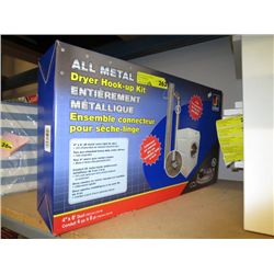 Two metal dryer hook up kits - new