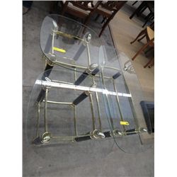 Glass topped coffee table set