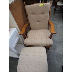 Glider rocker with stool