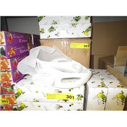 Case of china trays with handles