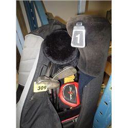 Golf bag, golf clubs and traveling case
